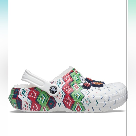 Christmas 🎄 Crocs Fuzzy Clogs Big Kid - Picture 2 of 9